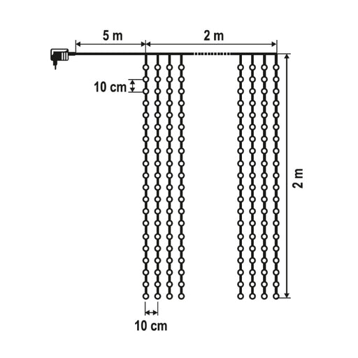 Svetleći niz sa 400 hladno belih LED dioda