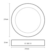 LED nadgradni panel — 18 W, toplo bela