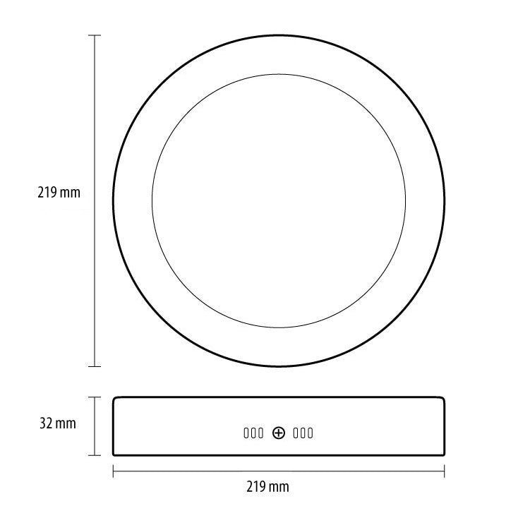 LED nadgradni panel — 18 W, toplo bela