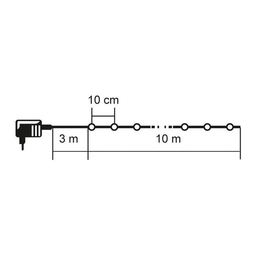 Lampice za jelku sa 100 LED dioda dnevno svetlo