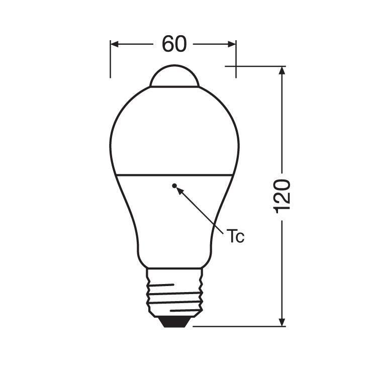 OSRAM LED sijalica E27 — 8.8W, 2700K
