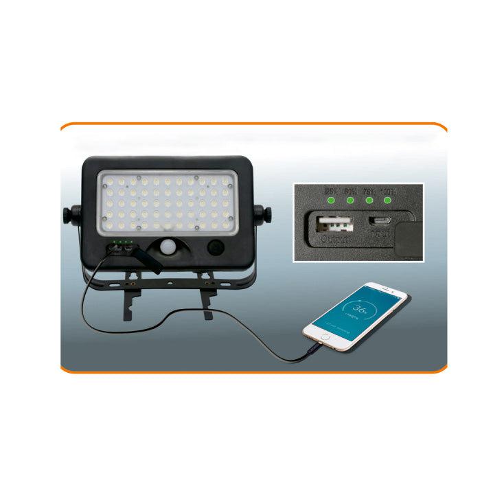 Solarni LED reflektor — 10W, 6000K, IP65, senzor