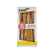 Set udarnih šrafcigera sa drvenom drškom Felo SL/PH/PZ 33597198 7 kom