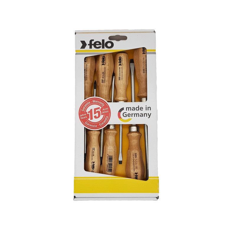 Set udarnih šrafcigera sa drvenom drškom Felo SL/PH/PZ 33597198 7 kom