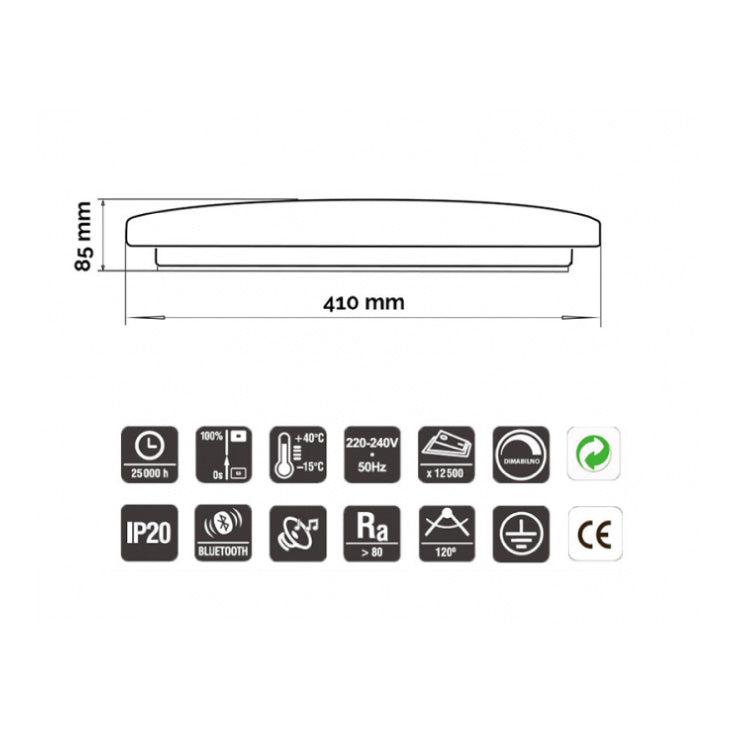 LED plafonjera RGB — 24W, 6500K