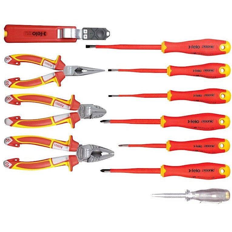 Set alata Felo Ergonic E-Slim VDE sa testerom i šrafcigerem SL/PH/PZ 41381104 11 kom