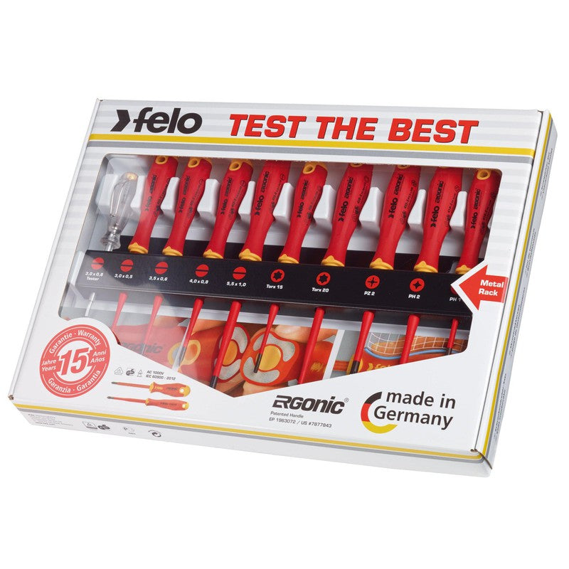 Set šrafcigera Ergonic VDE E-Slim sa testerom napona SL/PH/PZ/TX 41391093 10 kom