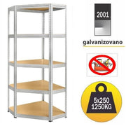 Polica Ugao metal medijapan 180x70x70x30cm 5x250kg