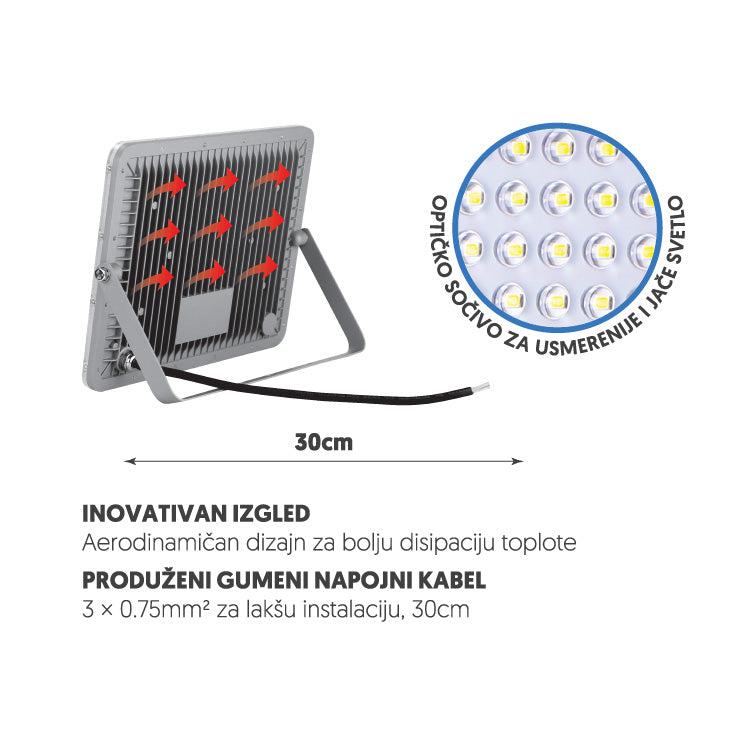 LED reflektor — 150W, 6500K, IP65