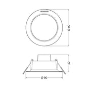 LEDVANCE LED ugradna panel lampa 4W