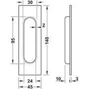 HÄFELE 151.38. UKOPAVAJUĆE RUČICE ZA NAMEŠTAJ "INSET HANDLES"