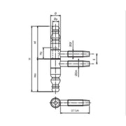 AGB DVOKRAKA BAROKNA ŠARKA ZA FALCOVANA VRATA MOD.131 sa ukrasnim prstenom Ø16 100mm