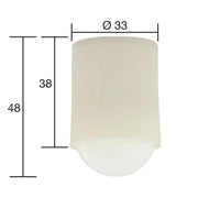 Točkić za nameštaj 3, ø 33 mm, dubina 38 mm, plastika, bela