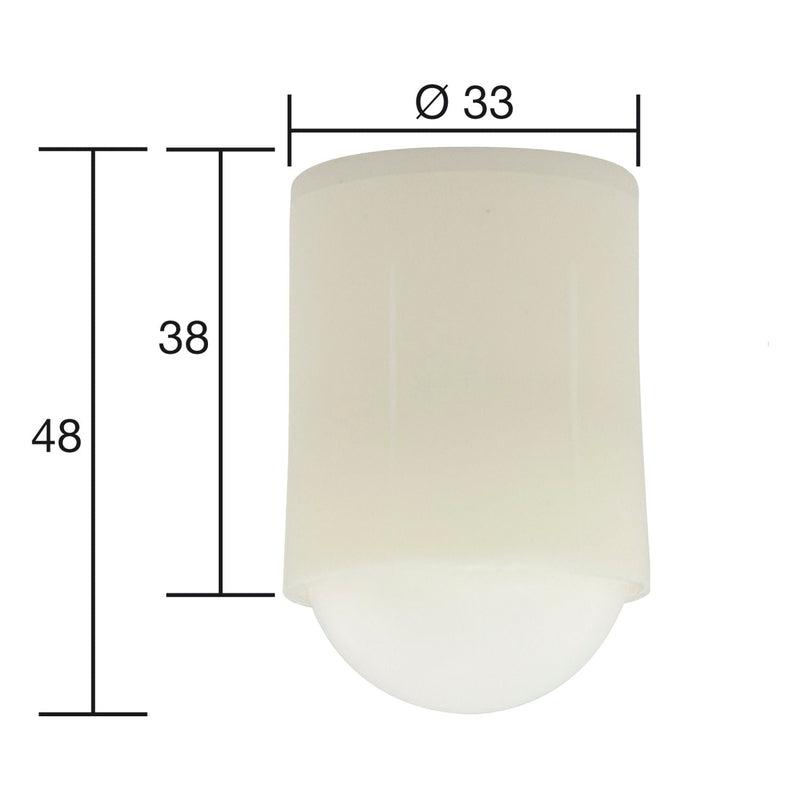 Točkić za nameštaj 3, ø 33 mm, dubina 38 mm, plastika, bela