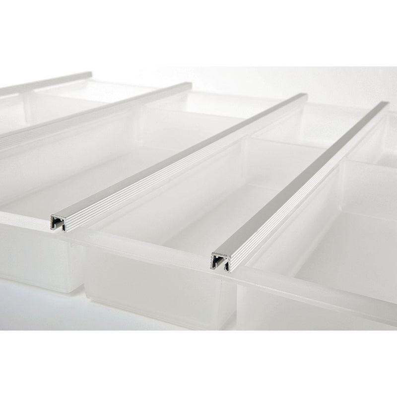 Uložak za pribor za jelo Cuisio, plastika, providna, bela