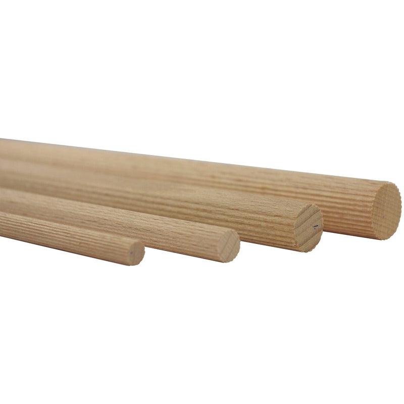 Rebrasti drveni tiplovi u štapu 1000 mm – Ø6–20 mm