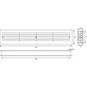 Ventilaciona rešetka za sobna vrata, 454 x 90 mm