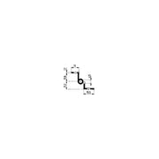 Šarka za nameštaj, zglob D, 50x33 mm, mesing poliran
