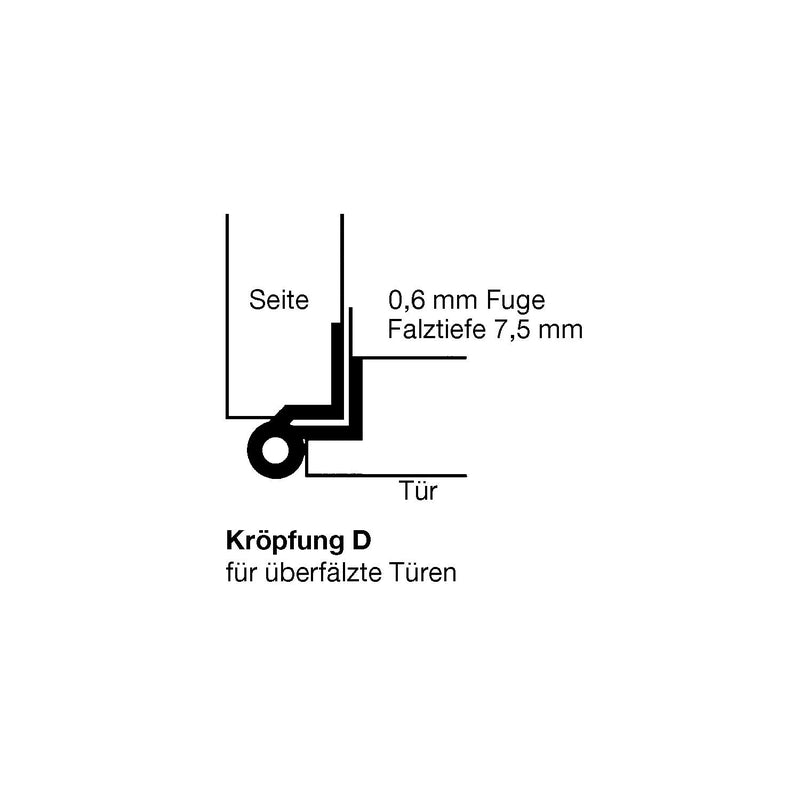 Stilska šarka za nameštaj, zglob D,50x33 mm, mesing
