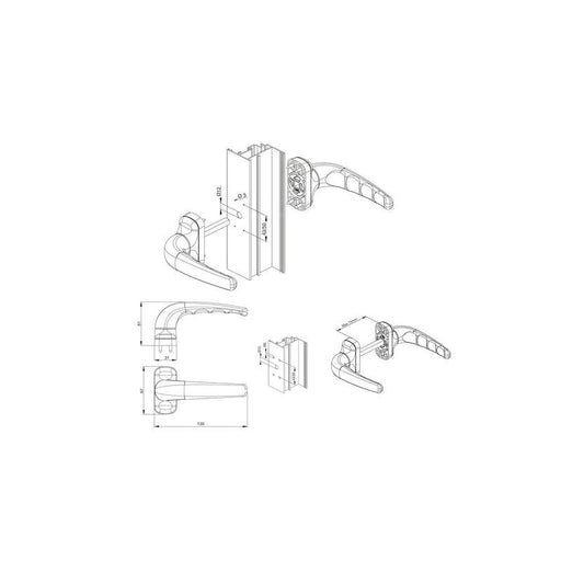 MASTER kvaka Comfort - par sa rozetom, crna mat