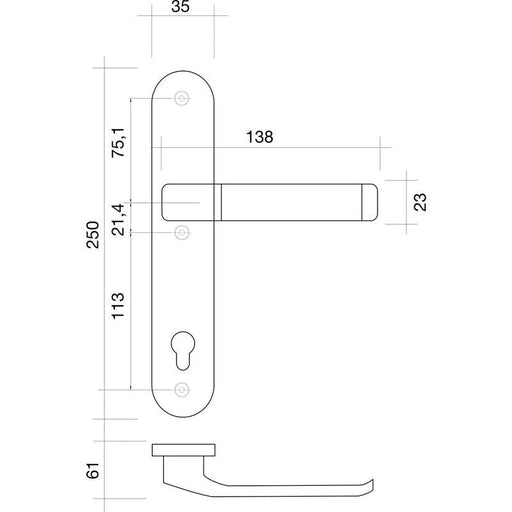 Garnitura kvaka SOLIDO EUROLINE sa štitom i kuglom PZ 92
