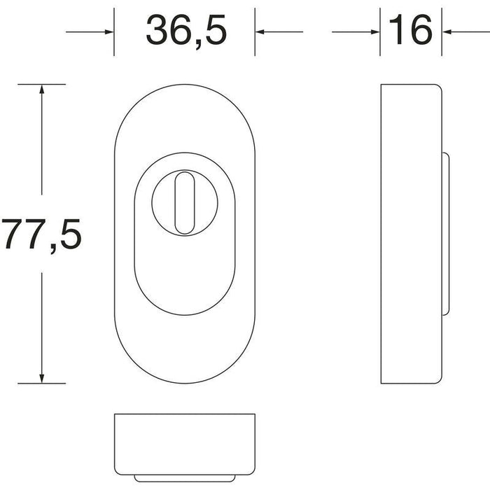 SH-rozeta za cilindar PZ 73 3249, oval