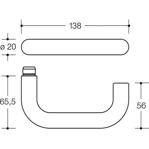 Kvaka 111.20 R protivpožarna - poliamid, 8.5 mm, crna, univerzalna