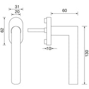 MARCHESI poluoliva GEHRUNG, skriveno pričvršćivanje, sa uskakanjem, 7 x 42 mm, crna