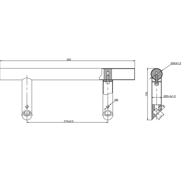 Rukohvat 4810 kosi, ručka ø 30 mm