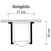 Montažna košuljica ROLLING STAR za kugl. točak ø 52 mm, visina 40 mm