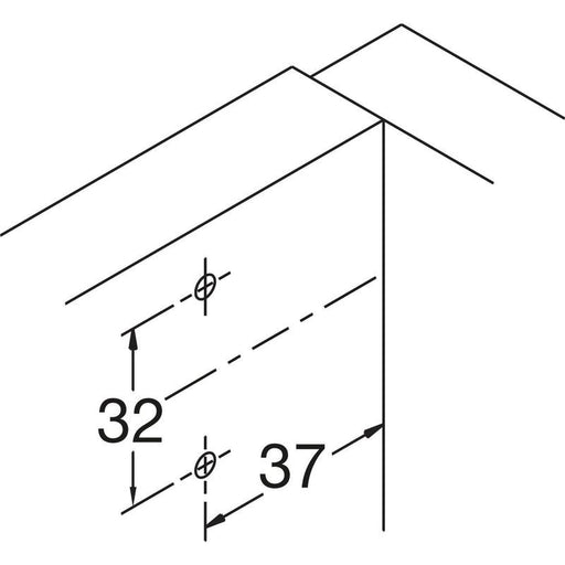Softclose šarka 110° unutrašnji graničnici sa pločicom