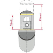 Stezni nosač police Kaman Maxi, debljina materijala 39-73 mm, boja srebra RAL 9006