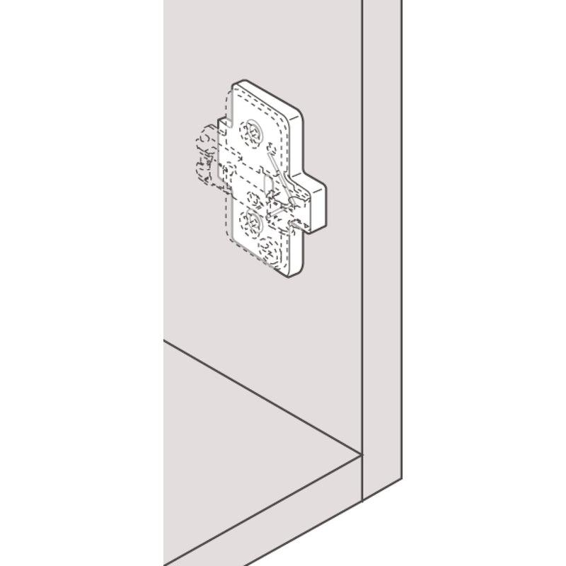BLUM ugaoni klin, unakrsni, -5° verzija sa vijcima, udaljenost: 6 mm