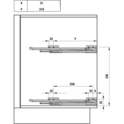 VS SUB Slim etažna izvlačna polica 83 x 80 x 470 mm