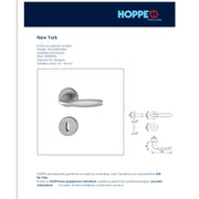 HOPPE 1810/42K/42KS KVAKA SA ROZETOM ZA VRATA- New York F9