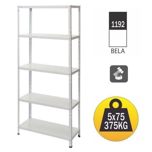 Metalna Polica 170x75x30cm 5x75kg
