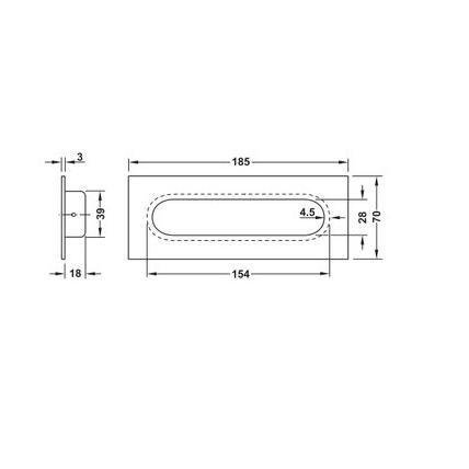 HÄFELE 155.01.496 RUČICE ZA NAMEŠTAJ "INSET HANDLES"