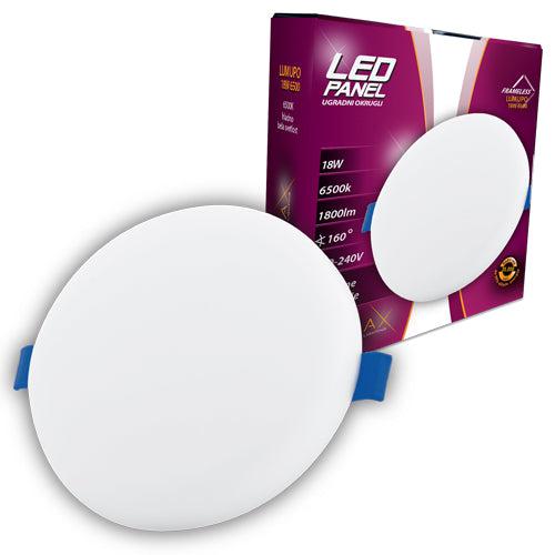 LED PANEL HIGH LUMEN FRAMELESS UGRADNI OKRUGLI 18/24/36 W