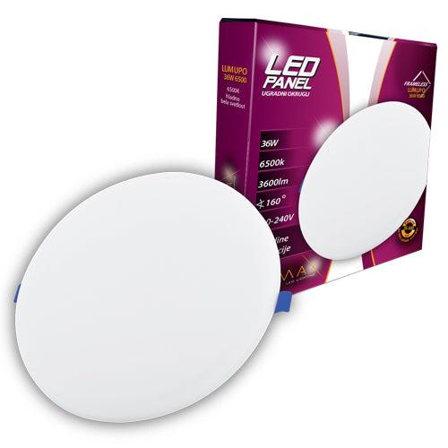 LED PANEL HIGH LUMEN FRAMELESS UGRADNI OKRUGLI 18/24/36 W