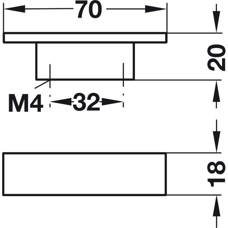 HÄFELE 155.00. RUČICE ZA NAMEŠTAJ "FINGER PULL HANDLES"