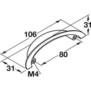 HÄFELE 105.61 RUČICE ZA NAMEŠTAJ "INSET HANDLE"