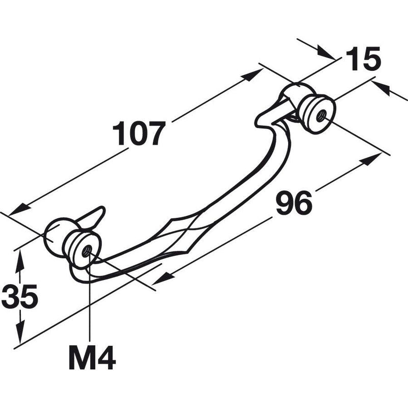 HÄFELE 120.94 RUČICE ZA NAMEŠTAJ "DROP PENDANT HANDLE"