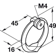 HÄFELE 120.95 RUČICE ZA NAMEŠTAJ "DROP PENDANT HANDLE"