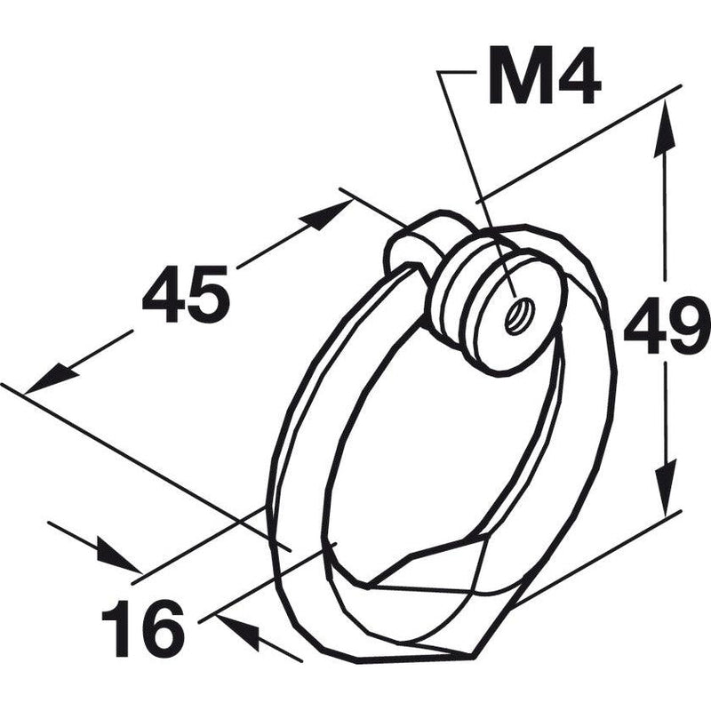 HÄFELE 120.95 RUČICE ZA NAMEŠTAJ "DROP PENDANT HANDLE"