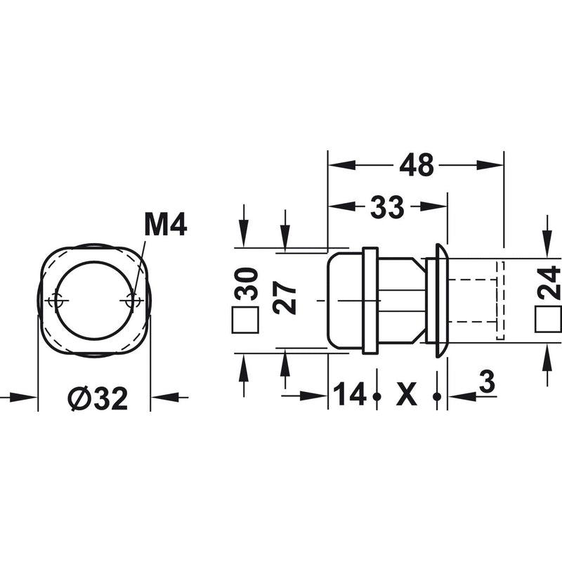 HÄFELE 130.81 RUČICE ZA NAMEŠTAJ "PUSH BUTTON"