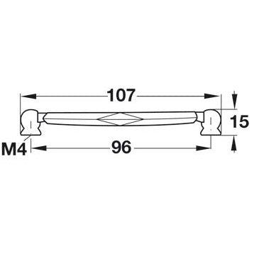 HÄFELE 120.94 RUČICE ZA NAMEŠTAJ "DROP PENDANT HANDLE"