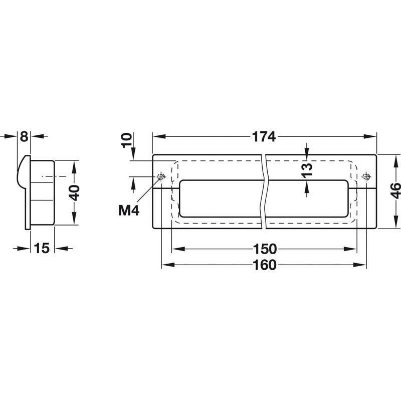 HÄFELE 155.00 UKOPAVAJUĆE RUČICE ZA NAMEŠTAJ "INSET HANDLES" 4