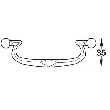 HÄFELE 120.94 RUČICE ZA NAMEŠTAJ "DROP PENDANT HANDLE"