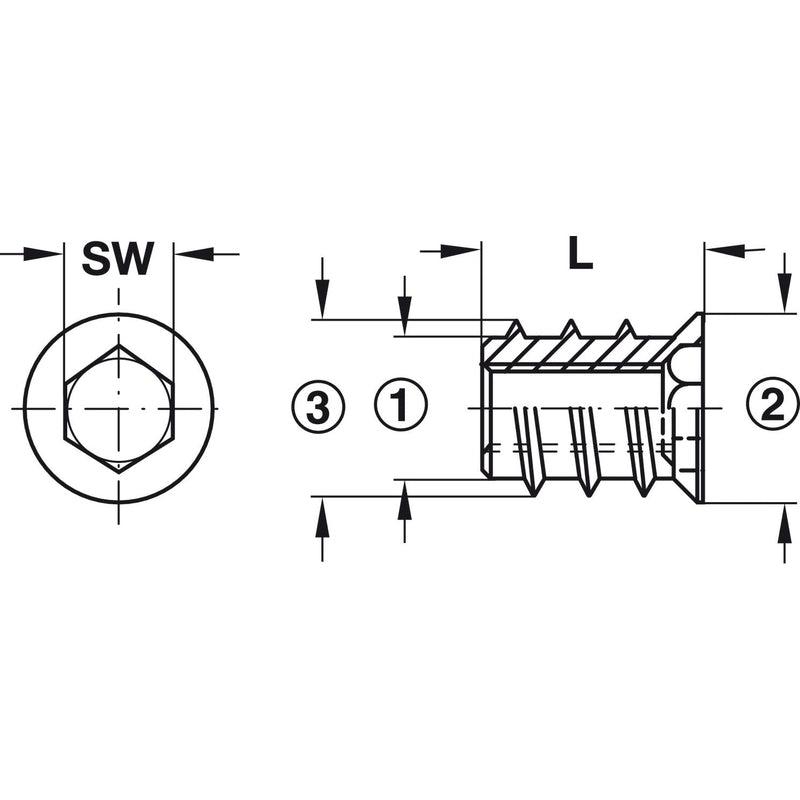 Dvonavojna matica M10x20mm, sa obodom