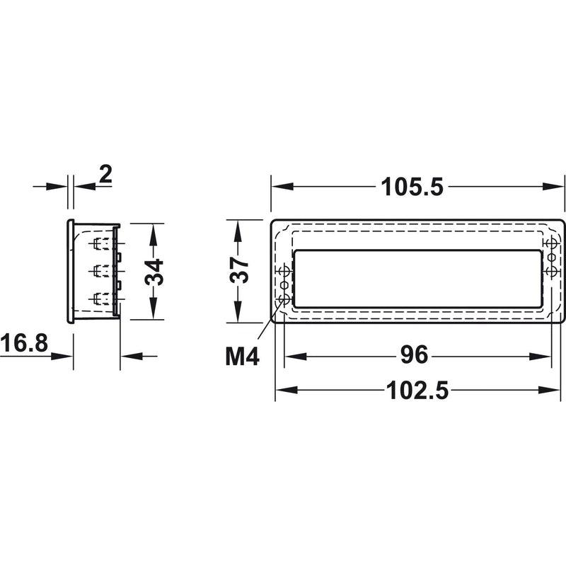HÄFELE 155.00 UKOPAVAJUĆE RUČICE ZA NAMEŠTAJ "INSET HANDLES" 3
